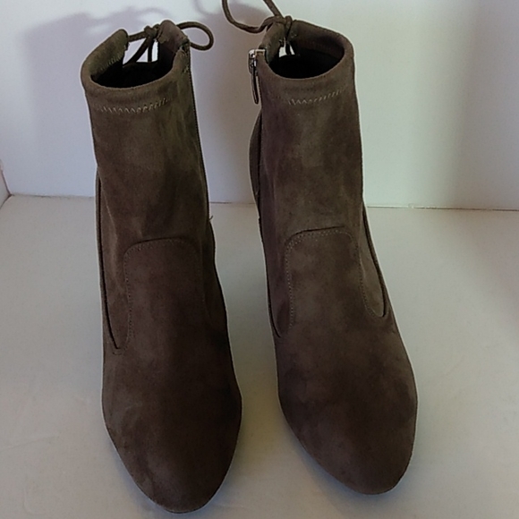 Marc Fisher Brown Taupe Suede Ankle Booties | MF Justice2 Women’s Heels Size 8 - Picture 5 of 11